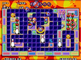 In game image of Neo Mr. Do! on the SNK Neo-Geo AES.