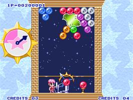In game image of Puzzle De Pon! on the SNK Neo-Geo AES.