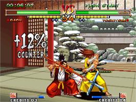 In game image of Samurai Shodown 5 Special on the SNK Neo-Geo AES.