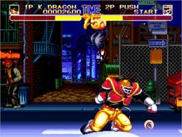In game image of World Heroes 2 on the SNK Neo-Geo AES.