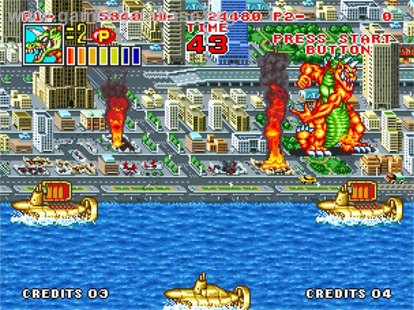 King Of The Monsters 2 - The Next Thing - SNK Neo-Geo AES - Artwork - In Game