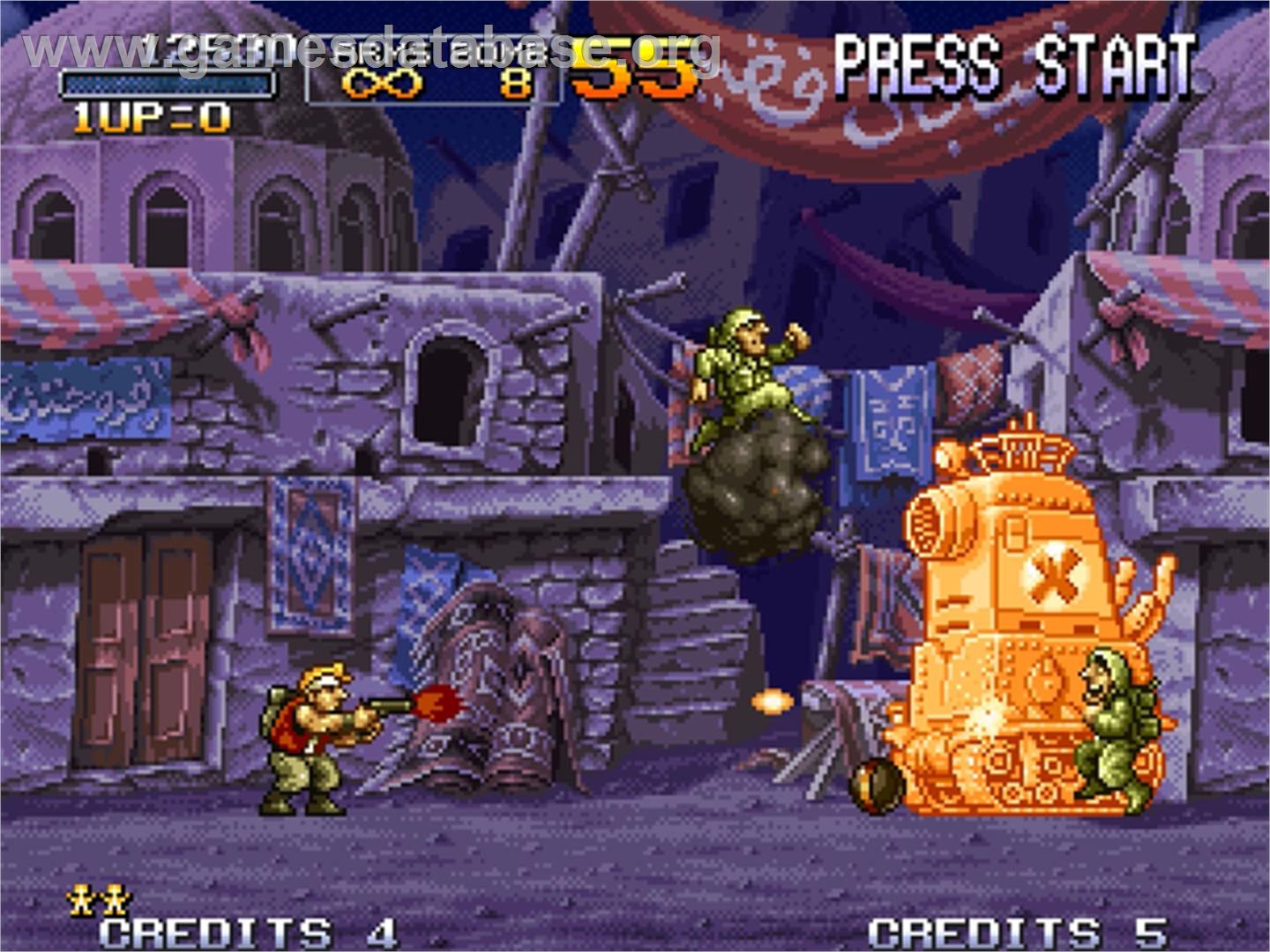 Metal Slug X - Super Vehicle-001 - SNK Neo-Geo AES - Artwork - In Game