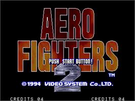 Title screen of Aero Fighters 2 on the SNK Neo-Geo AES.