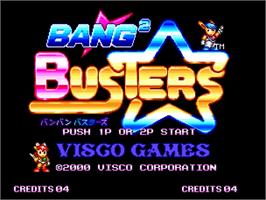Title screen of Bang Bang Busters on the SNK Neo-Geo AES.