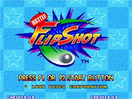 Title screen of Battle Flip Shot on the SNK Neo-Geo AES.