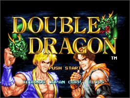 Title screen of Double Dragon on the SNK Neo-Geo AES.