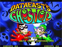 Title screen of Ghostlop on the SNK Neo-Geo AES.