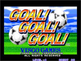 Title screen of Goal! Goal! Goal! on the SNK Neo-Geo AES.