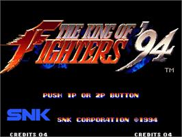 Title screen of King Of Fighters '94, The on the SNK Neo-Geo AES.