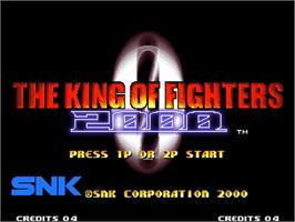 Title screen of King Of Fighters 2000, The on the SNK Neo-Geo AES.