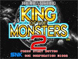 Title screen of King Of The Monsters 2 - The Next Thing on the SNK Neo-Geo AES.