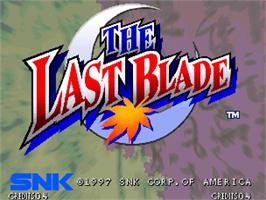 Title screen of Last Blade, The on the SNK Neo-Geo AES.