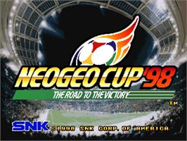 Title screen of Neo-geo Cup '98 - The Road To The Victory on the SNK Neo-Geo AES.
