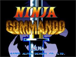 Title screen of Ninja Commando on the SNK Neo-Geo AES.