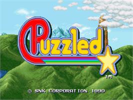 Title screen of Puzzled on the SNK Neo-Geo AES.