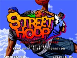 Title screen of Street Hoop on the SNK Neo-Geo AES.