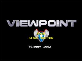 Title screen of Viewpoint on the SNK Neo-Geo AES.