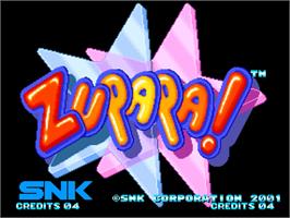 Title screen of Zupapa on the SNK Neo-Geo AES.