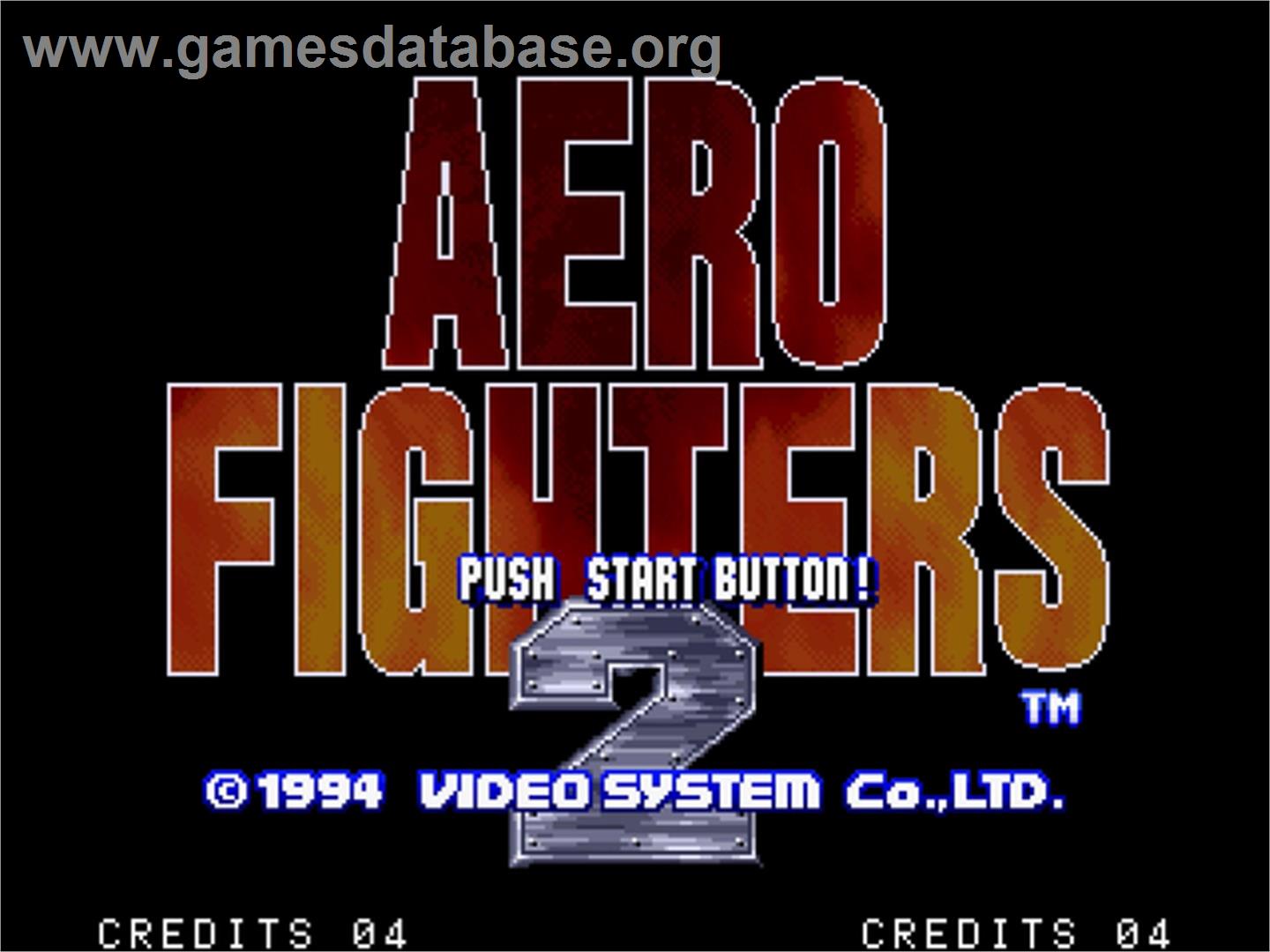 Aero Fighters 2 - SNK Neo-Geo AES - Artwork - Title Screen