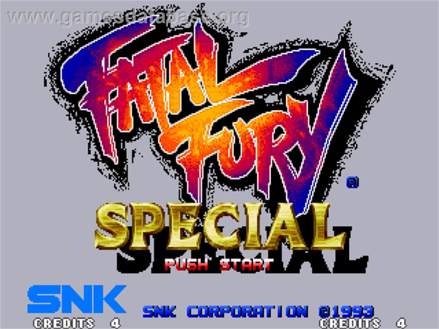 Fatal Fury Special - SNK Neo-Geo AES - Artwork - Title Screen
