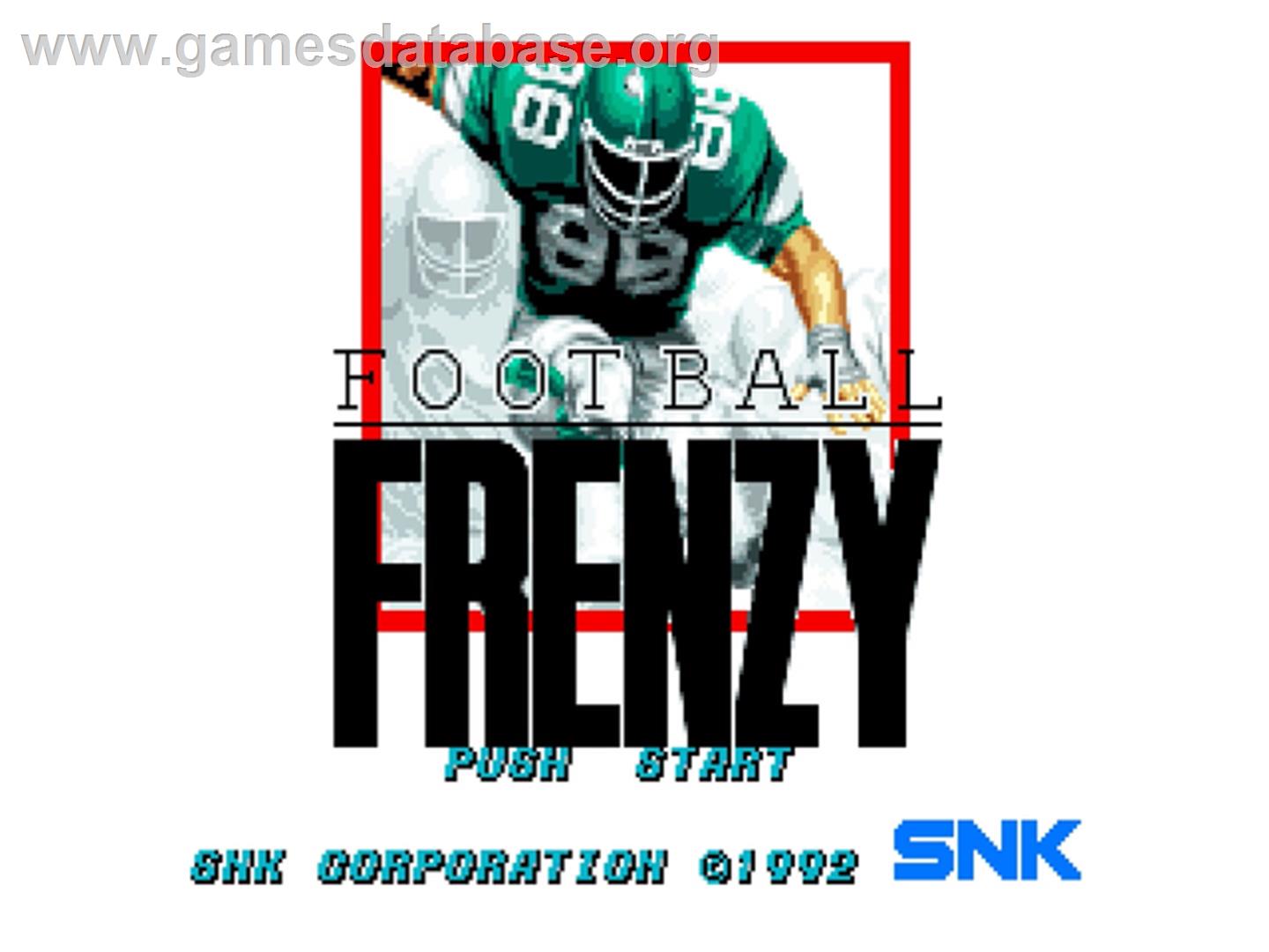 Football Frenzy - SNK Neo-Geo AES - Artwork - Title Screen