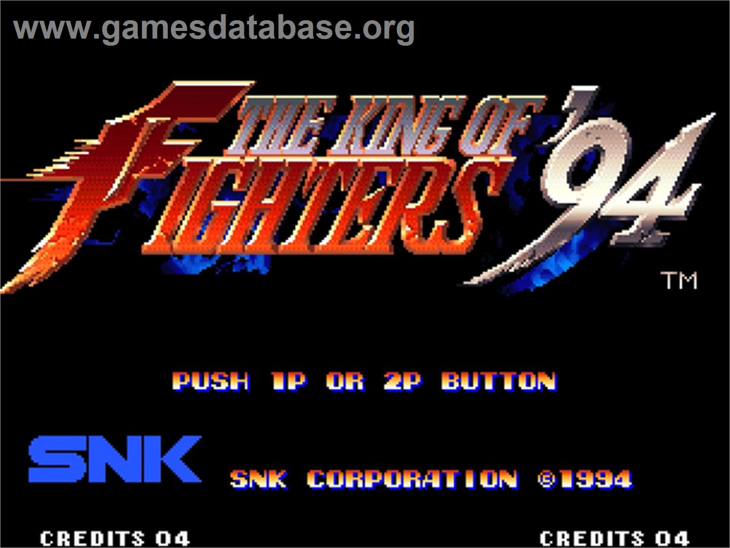 King Of Fighters '94, The - SNK Neo-Geo AES - Artwork - Title Screen