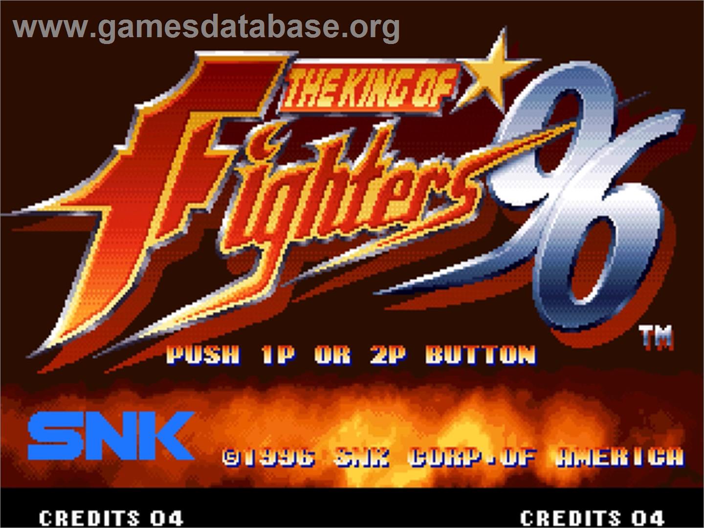 King Of Fighters '96, The - SNK Neo-Geo AES - Artwork - Title Screen