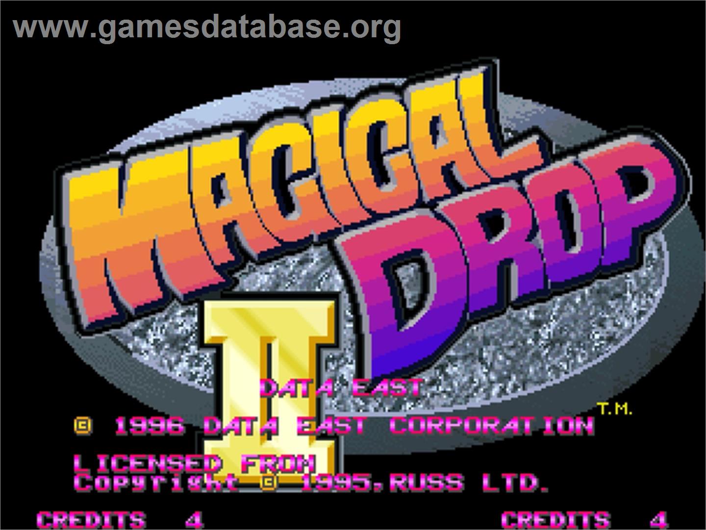 Magical Drop 2 - SNK Neo-Geo AES - Artwork - Title Screen