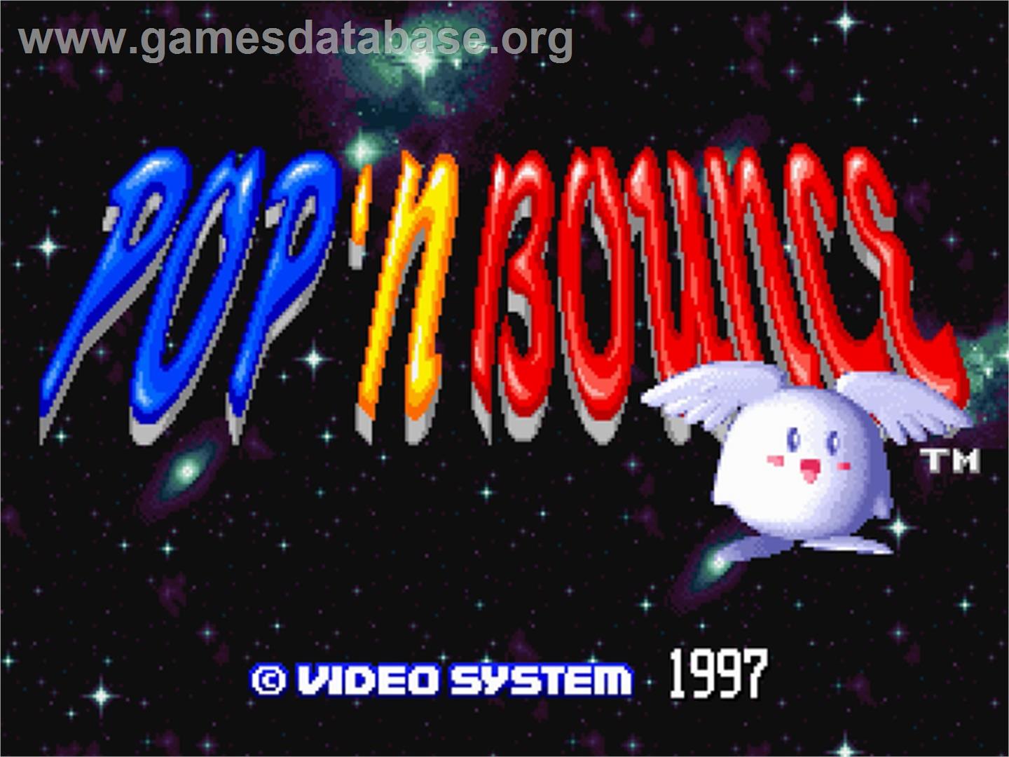 Pop 'n Bounce - SNK Neo-Geo AES - Artwork - Title Screen