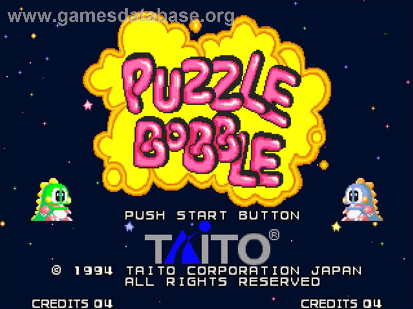 Puzzle Bobble - SNK Neo-Geo AES - Artwork - Title Screen
