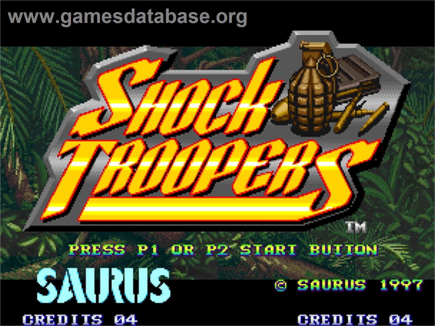 Shock Troopers - SNK Neo-Geo AES - Artwork - Title Screen