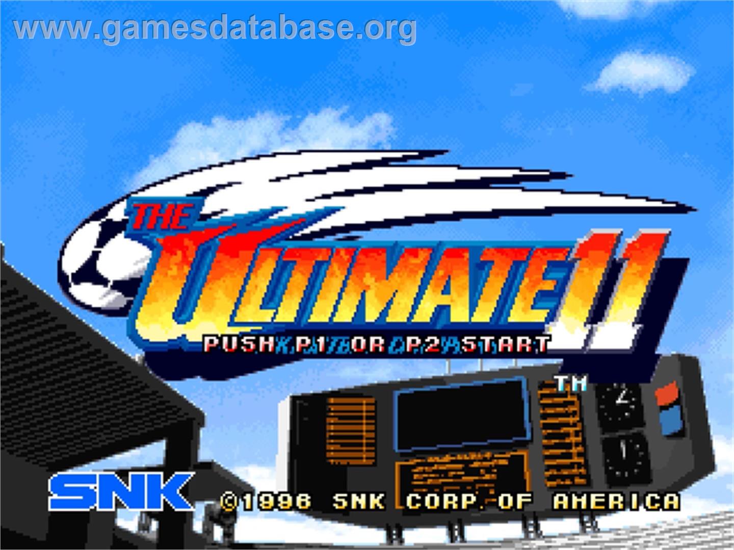 Ultimate 11: SNK Football Championship - SNK Neo-Geo AES - Artwork - Title Screen