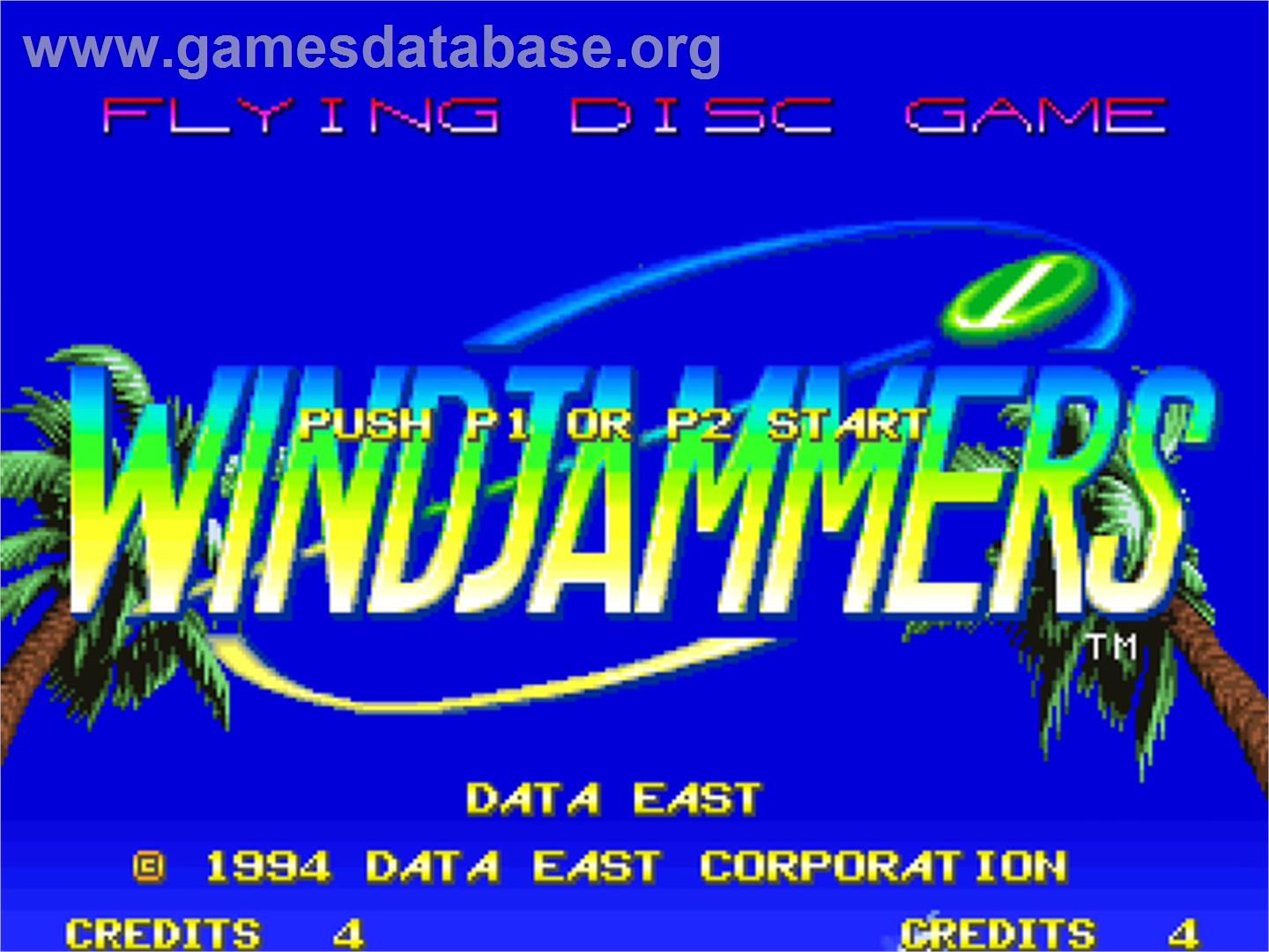 Windjammers - SNK Neo-Geo AES - Artwork - Title Screen