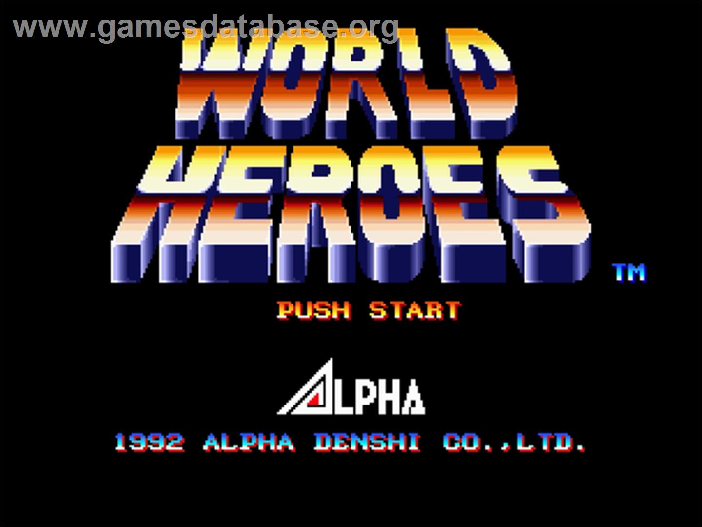 World Heroes - SNK Neo-Geo AES - Artwork - Title Screen