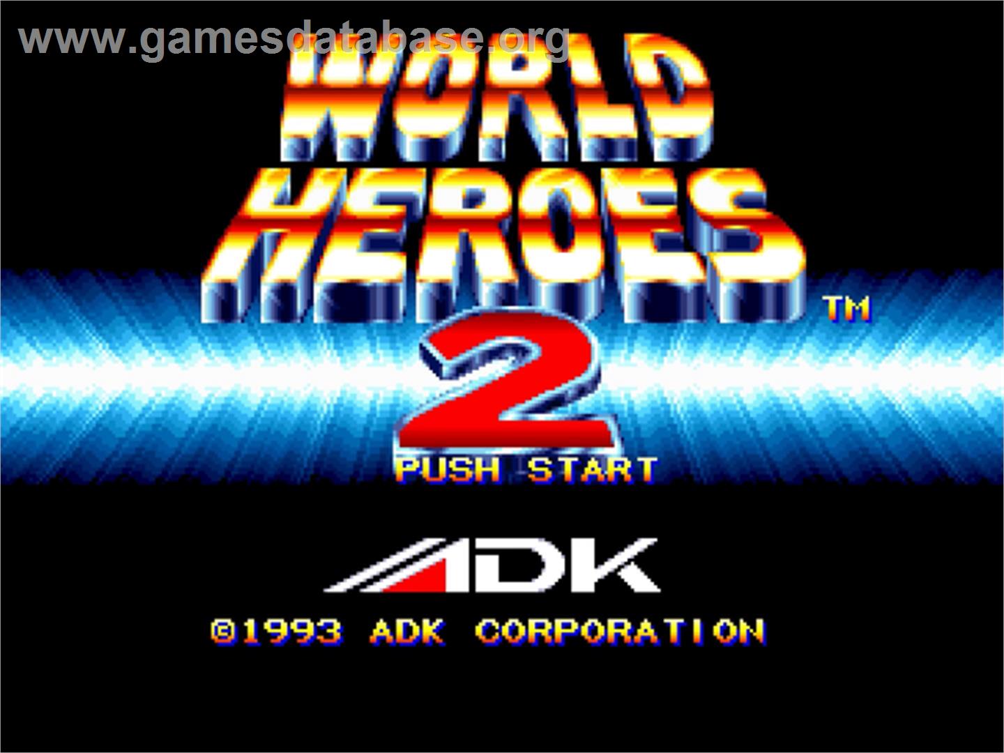 World Heroes 2 - SNK Neo-Geo AES - Artwork - Title Screen