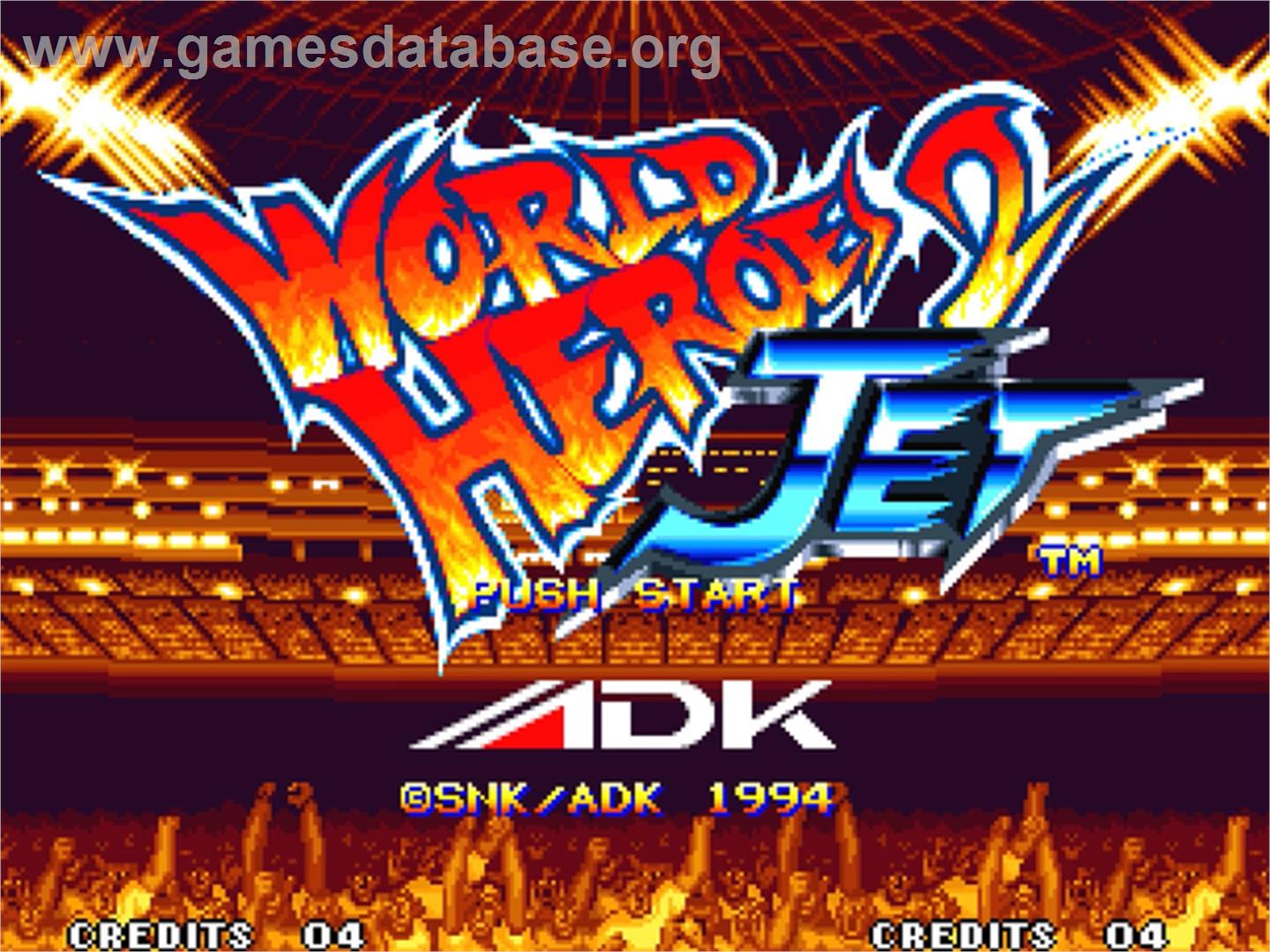 World Heroes 2 Jet - SNK Neo-Geo AES - Artwork - Title Screen