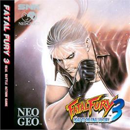 Box back cover for Fatal Fury 3: Road to the Final Victory! on the SNK Neo-Geo CD.