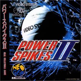 Box back cover for Power Spikes II on the SNK Neo-Geo CD.