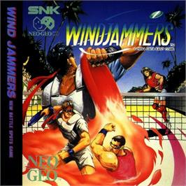 Box back cover for Windjammers on the SNK Neo-Geo CD.