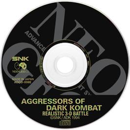 Artwork on the Disc for Aggressors of Dark Kombat on the SNK Neo-Geo CD.