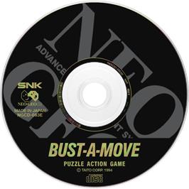 Artwork on the Disc for Bust-A-Move on the SNK Neo-Geo CD.
