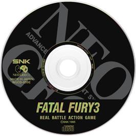 Artwork on the Disc for Fatal Fury 3: Road to the Final Victory! on the SNK Neo-Geo CD.