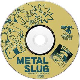 Artwork on the Disc for Metal Slug: Super Vehicle-001 on the SNK Neo-Geo CD.