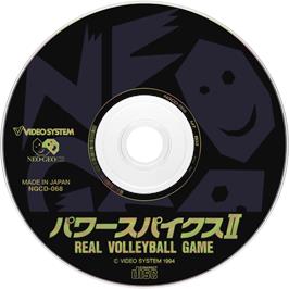Artwork on the Disc for Power Spikes II on the SNK Neo-Geo CD.