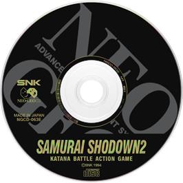 Artwork on the Disc for Samurai Shodown II on the SNK Neo-Geo CD.