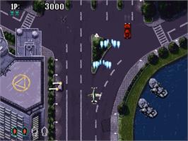 In game image of Aero Fighters 3 on the SNK Neo-Geo CD.