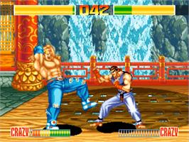 In game image of Aggressors of Dark Kombat on the SNK Neo-Geo CD.