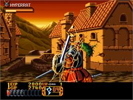 In game image of Crossed Swords 2 on the SNK Neo-Geo CD.