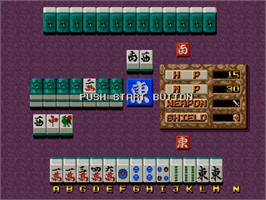 In game image of Janshin Densetsu: Quest of Jongmaster on the SNK Neo-Geo CD.