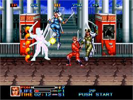 In game image of Ninja Combat on the SNK Neo-Geo CD.